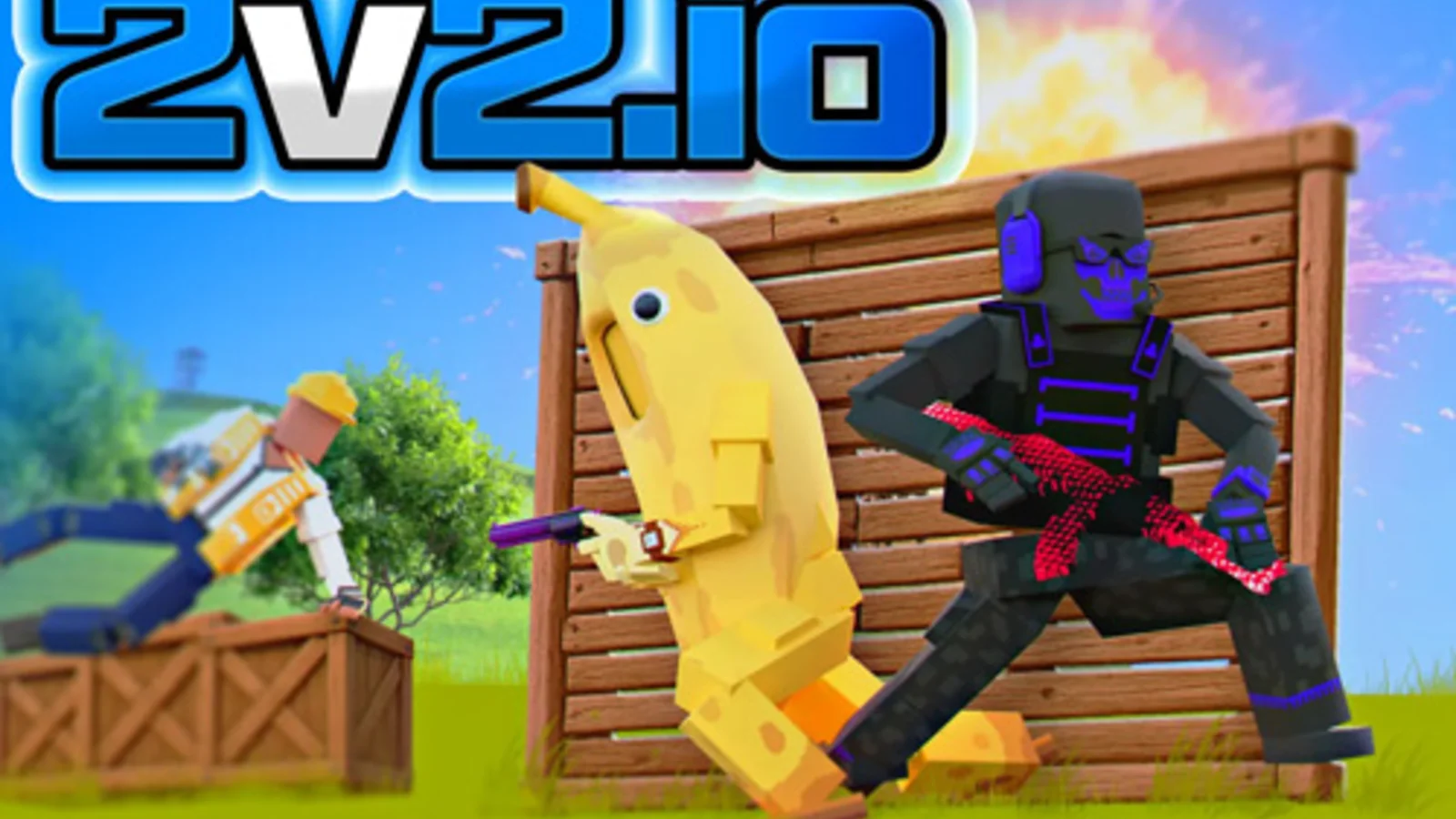 Screenshot of 2v2.io gameplay mechanics