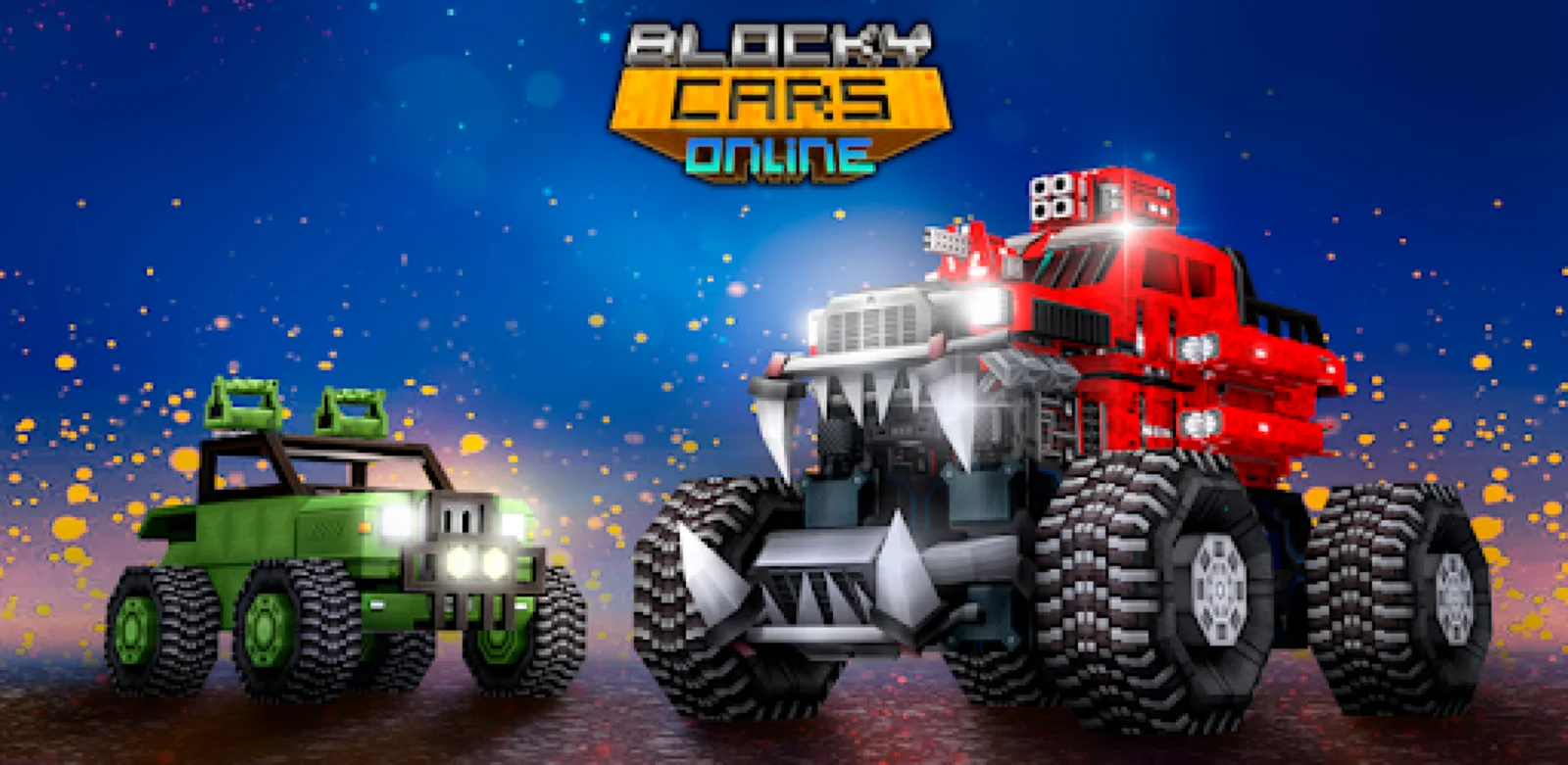 Blocky Cars Online multiplayer battle action