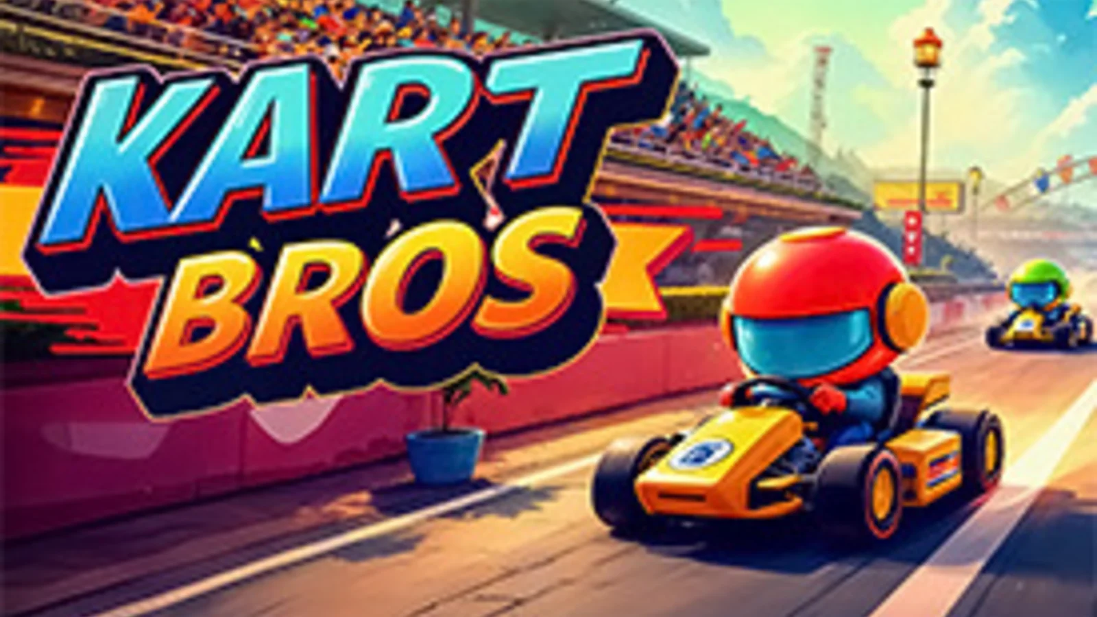 Screenshot of Kart Bros racing gameplay