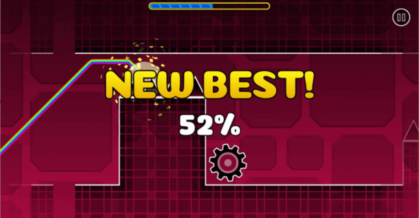 Space Waves gameplay showing arrow navigation through tunnel obstacles